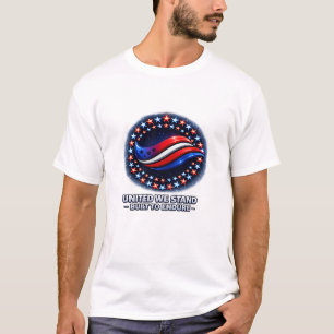 T-shirt Chemise à emblème de cercle d'étoiles patriotiques