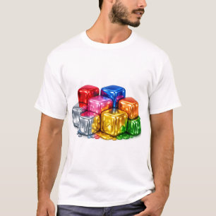 T-shirt Chemise à géométrie de métal liquide
