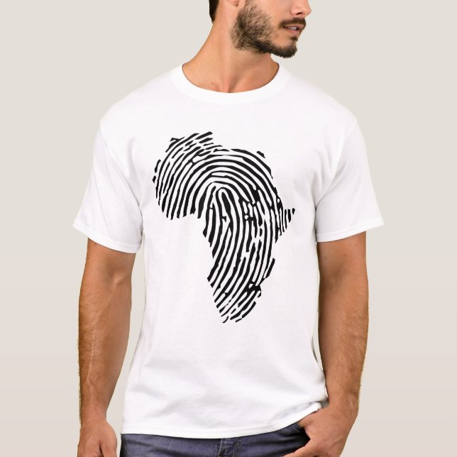 T-shirt Chemise à imprimer sur le doigt d'Afrique, puissan (Devant)