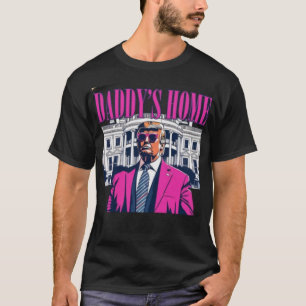 T-shirt Chemise à la maison Comfort Colors® Pink Daddy's, 