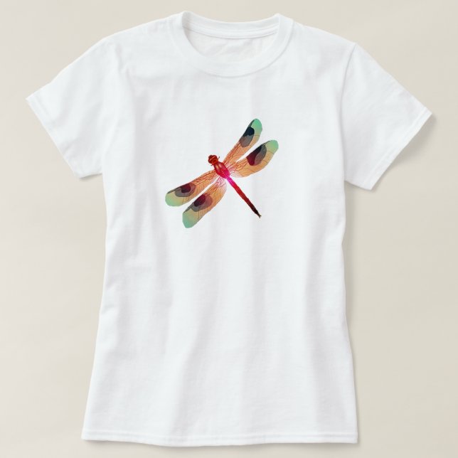 T-shirt Chemise à libellule mignonne (Design devant)