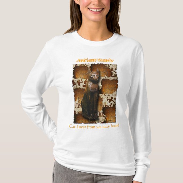 T-shirt Chemise à manche longue AMOUREUX DES CHATS Bastet (Devant)