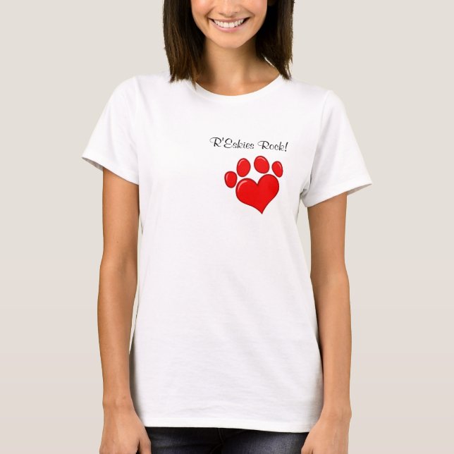 T-shirt Chemise à manches courtes pour dames mignonnes (Devant)