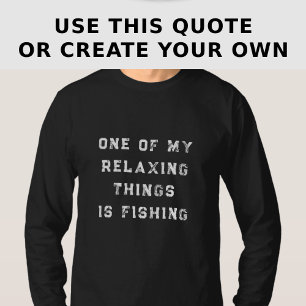 T-shirt Chemise à manches longues avec citation de pêche p