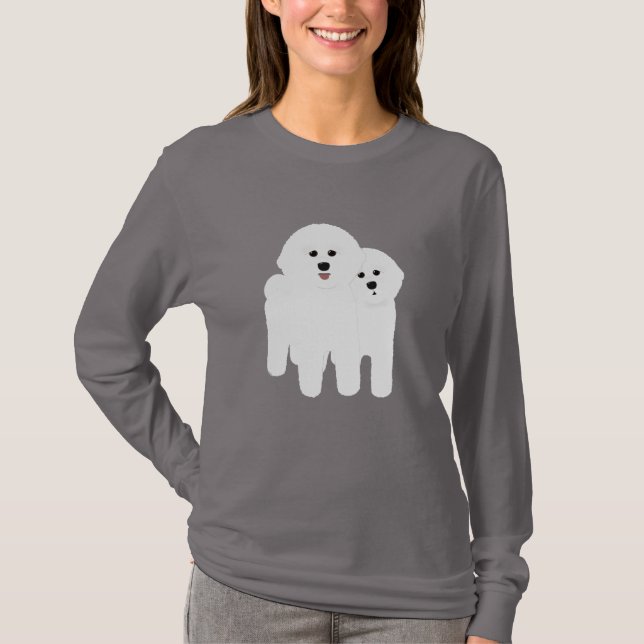 T-shirt Chemise à manches longues Bichon Frise (Devant)