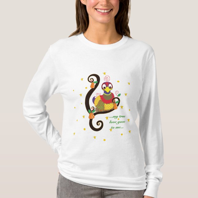 T-shirt Chemise à manches longues de la maternité de Noël. (Devant)