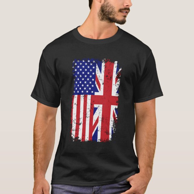 T-shirt Chemise à manches longues du drapeau américain bri (Devant)