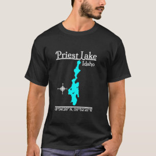 T-shirt Chemise à manches longues du lac Priest Idaho