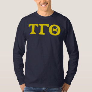 T-shirt Chemise à manches longues - Marine avec bloc jaune