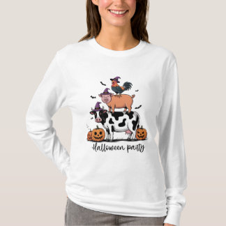 T-shirt Chemise à manches longues pour fête d'Halloween d'