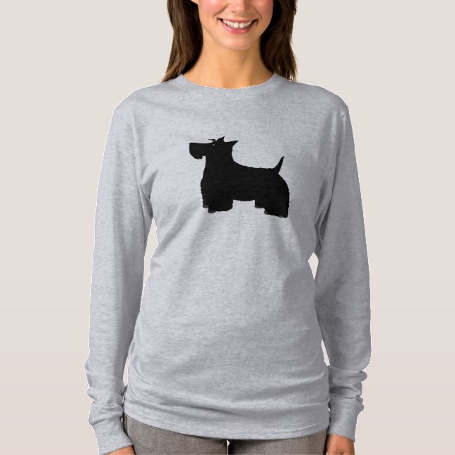 T-shirt Chemise à manches longues Terrier écossais (Devant)