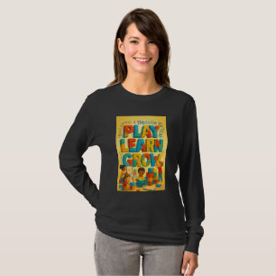 T-shirt Chemise à manches longues typographie Play Learn G