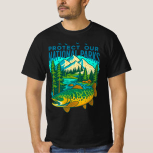 T-shirt Chemise à manches longues vintage Parcs Nationaux 