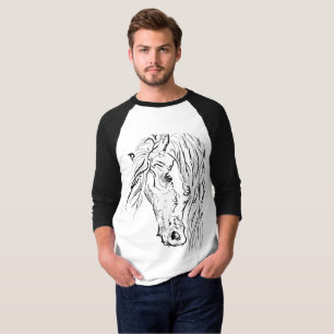 T-shirt Chemise à manches Raglan pour hommes - Croquis de 