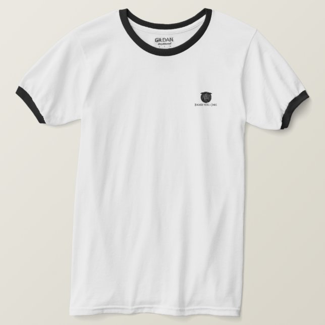 T-shirt chemise à menton cool écostyle design (Design devant)