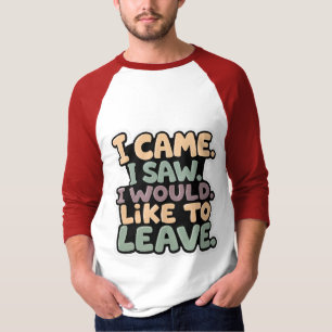 T-shirt Chemise à raglan pastel drôle pour introverti