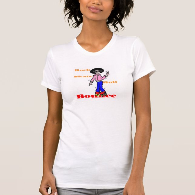 T-shirt Chemise à rebondissements à rouleaux à patins de r (Devant)