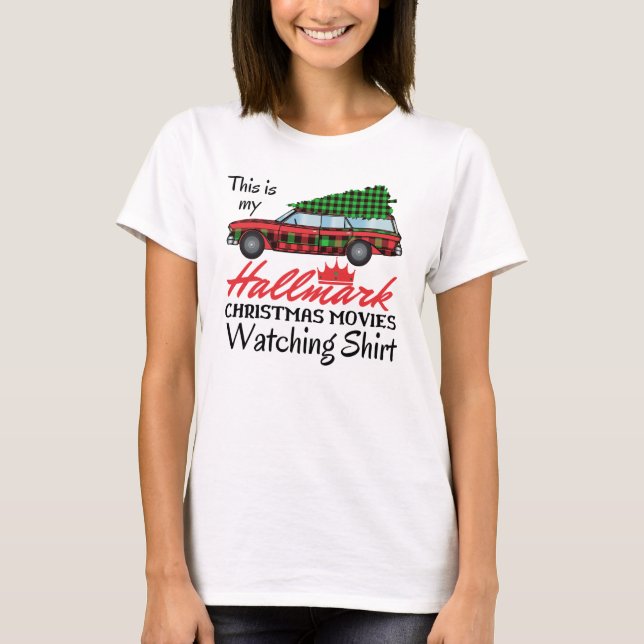 T-shirt Chemise à regarder des films de Noël (Devant)