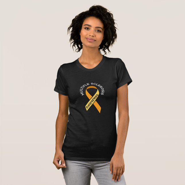 T-shirt Chemise à ruban pour la sensibilisation à l'orange (Devant entier)