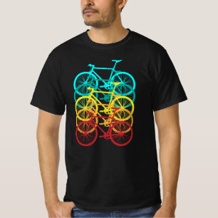 T-shirt Chemise à vélo rétro, Chemise à vélo sur route, Vé