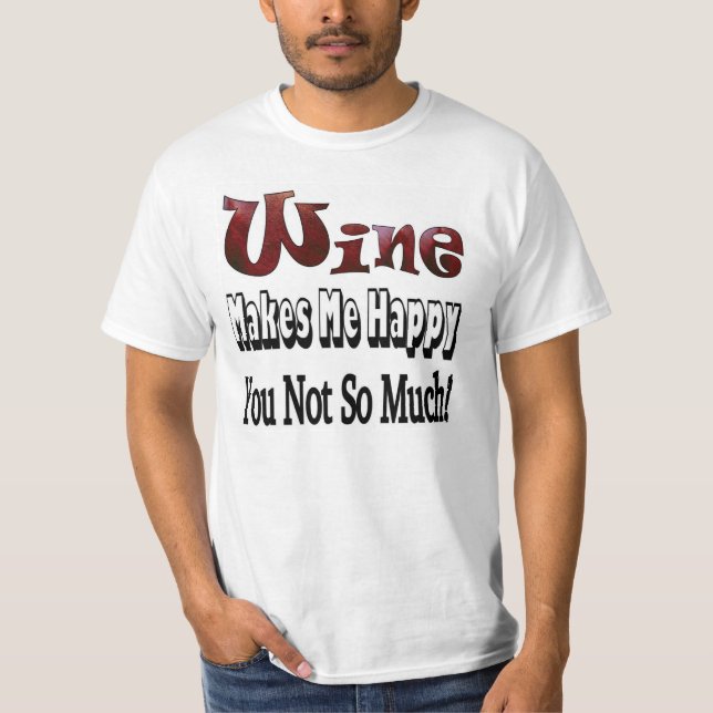 T-shirt Chemise à vin heureuse (Devant)