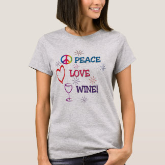 T-shirt Chemise à vin Peace Love