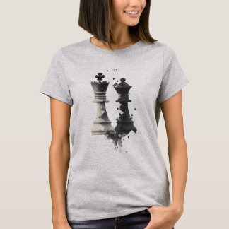 T-shirt Chemise Abstraite d'échecs King & Queen