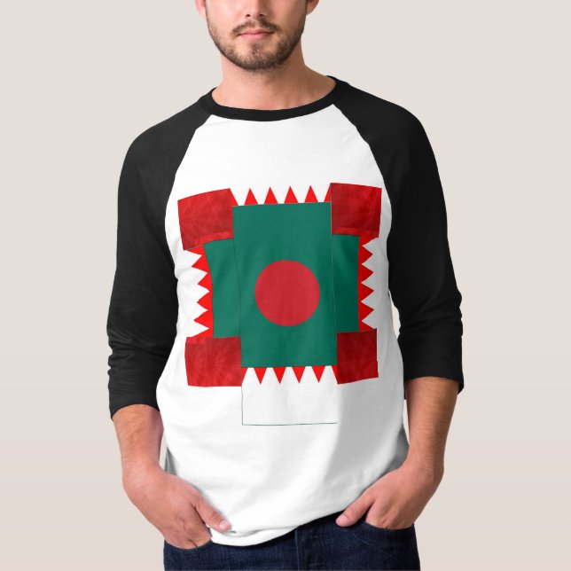 T-shirt Chemise Abstraite rouge (Devant)