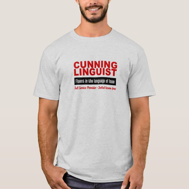 T-shirt Chemise adroite de linguiste - choisissez le (Devant)