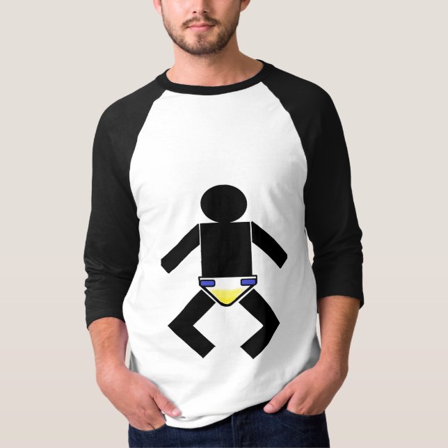 T-shirt Chemise adulte de bébé d'équipe de bébé d'ab (Devant)