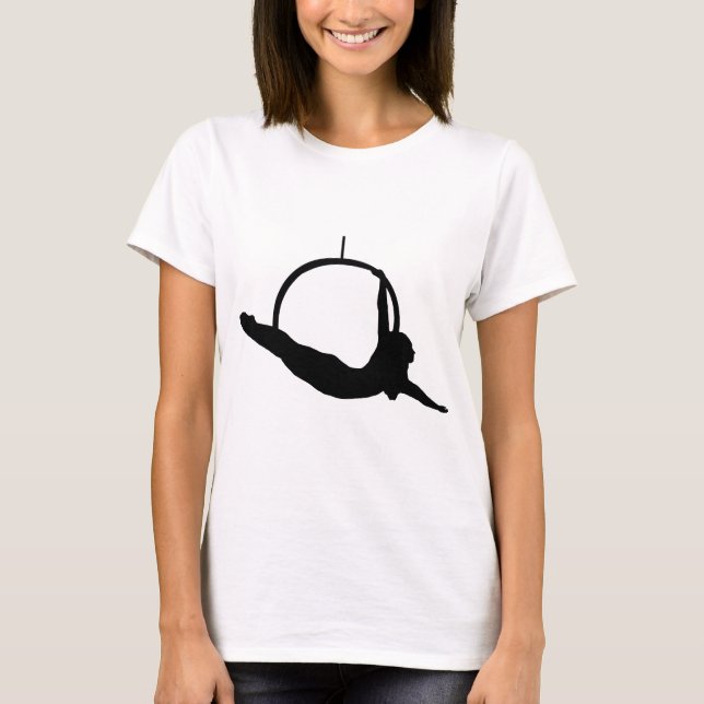 T-shirt Chemise aérienne de silhouette de cercle (Devant)