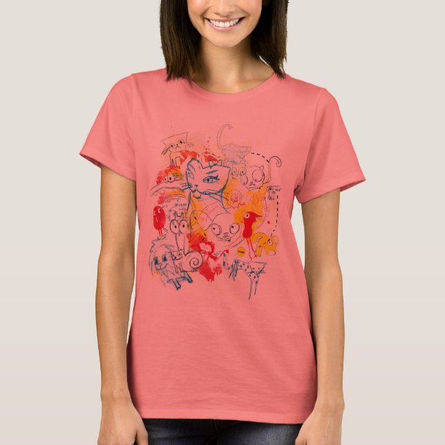 T-shirt Chemise Aleloop Animaux Sketchy (Devant)