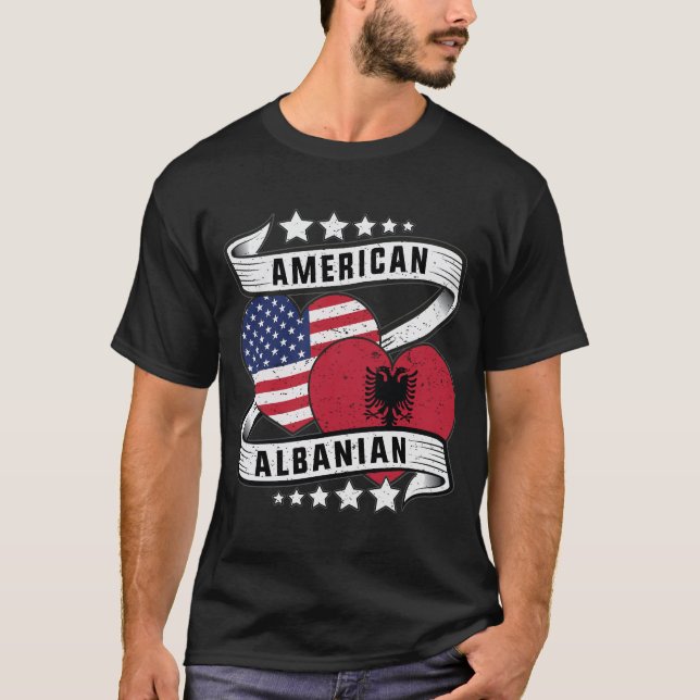 T-shirt Chemise américaine albanaise semi-albanaise (Devant)