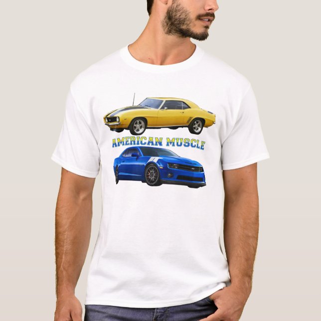 T-shirt Chemise américaine de Camaro de muscle (Devant)