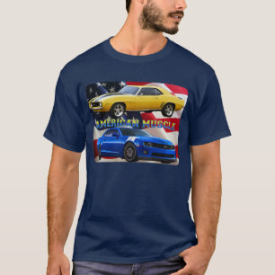 T-shirt Chemise américaine de drapeau de Camaro de muscle