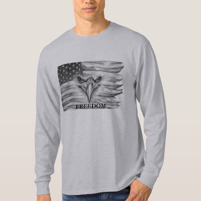 T-shirt Chemise américaine de la liberté (Devant)