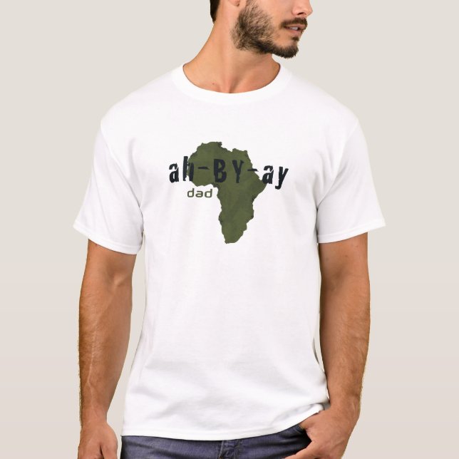T-shirt Chemise amharique éthiopienne de "papa" (Devant)