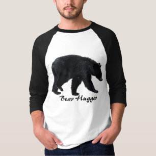 T-shirt Chemise Amoureux des animaux de l'ours noir à pied