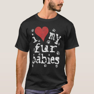 T-shirt Chemise Amoureux des chats et chien, nouveauté J'a