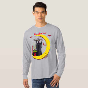 T-shirt Chemise amusante de sorcellerie grise Halloween