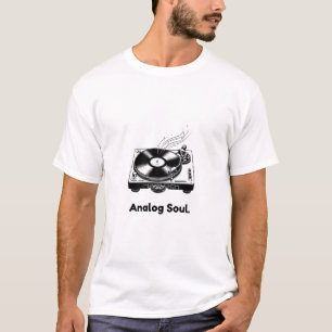 T-shirt Chemise Analog Soul Vinyle Platine Tourne-Disque