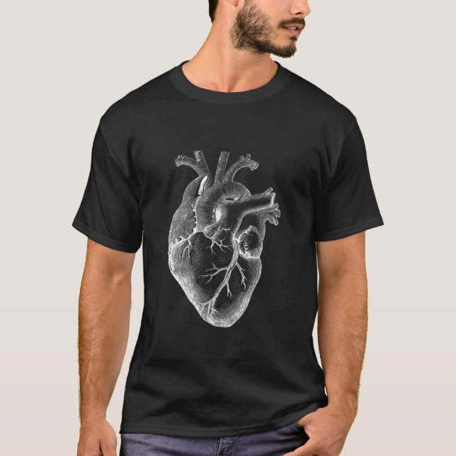 T-shirt Chemise Anatomique, Chemise Cardiologiste, Coeur (Devant)