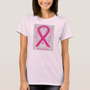 T-shirt Chemise Ange Ruban de Sensibilisation Rose Cancer