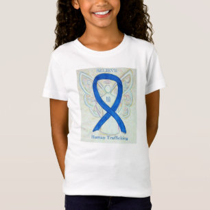 T-Shirt Chemise Angel du ruban de sensibilisation à la tra