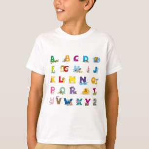 T-shirt Chemise animale d'alphabet