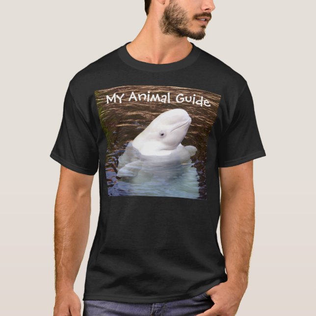 T-shirt Chemise animale de guide de baleine de beluga (Devant)