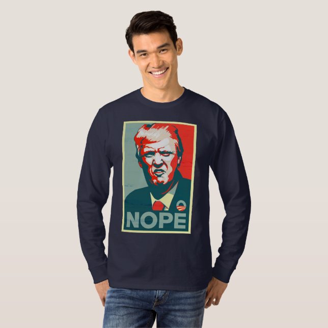 T-shirt Chemise anti-Trump "non" (Devant entier)