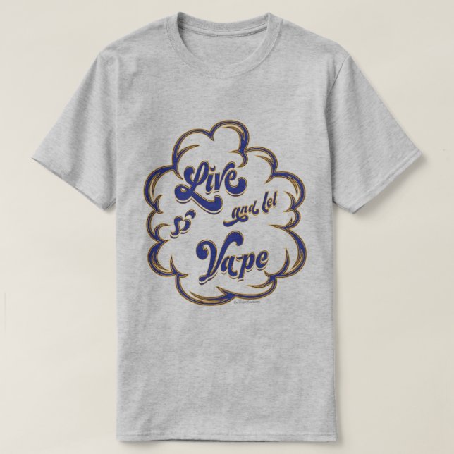 T-shirt Chemise APE | Live et Let Vape | VapeGoat™ (Design devant)