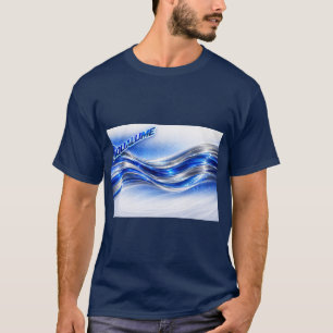 T-shirt Chemise Aqualume Flow – Énergie de vague argentée