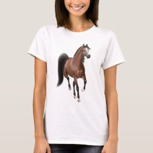 T-shirt Chemise Arabe de Babydoll de cheval de trot